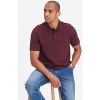 Cotton Traders Men Short Sleeve Polo Shirt in Burgundy | Size: 5X-Large