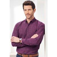 Cotton Traders Men Long Sleeve Soft Touch Crosshatch Shirt in Red | Size: 3X-Large