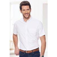 Cotton Traders Men Iconic Short Sleeve Plain Oxford Shirt in White | Size: Medium