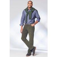 Cotton Traders Men Stretch Cord Jeans in Dark Green | Size: 40R