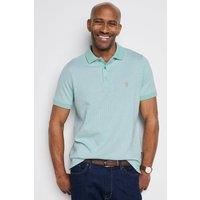Cotton Traders Men Guinness Short Sleeve Jacquard Polo Shirt in Jade | Size: 4X-Large