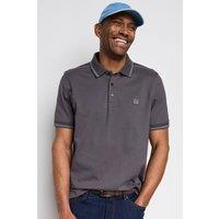 Cotton Traders Men Guinness Short Sleeve Shoulder Panel Polo Shirt in Charcoal | Size: 4X-Large