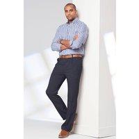 Cotton Traders Men Ultra Comfort 4-Way Stretch Twin Pleat Trousers in Grey | Size: 36S