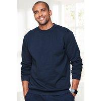 Cotton Traders Men Crew Neck Sweatshirt in Navy | Size: 5X-Large