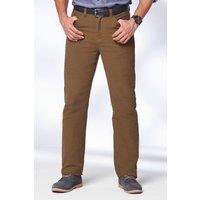 Cotton Traders Men Cotton Moleskin 5 Pocket Trousers in Brown | Size: 36L