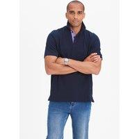 Cotton Traders Men Short Sleeve Polo Shirt in Navy | Size: X-Small