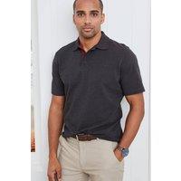 Cotton Traders Men Short Sleeve Polo Shirt in Dark Grey | Size: 2X-large