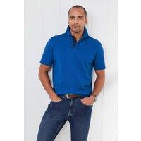Cotton Traders Men Short Sleeve Polo Shirt in Cobalt | Size: 5X-Large