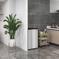 HOMCOM 91L Freestanding Under Counter Fridge Silver Tone