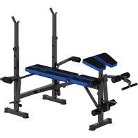 HOMCOM Multi-Function Adjustable Weight Training Bench Gym Fitness Lifting in Blue