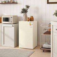 HOMCOM 91L Freestanding Under Counter Fridge Beige