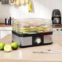 HOMCOM 5 Tier Food Dehydrator, 245W for Drying Fruit, Meat, Vegetable, Black