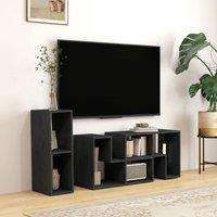 HOMCOM Free Combination TV Stand with Storage Shelves in Black