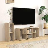 HOMCOM Free Combination TV Stand with Storage Shelves in Grey
