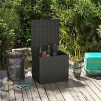 HOMCOM Plastic Storage Chest with Lock Hole, 107 L Storage Box with Lid in Dark Grey