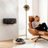 HOMCOM 2000W Space Heater with Fan, Wall Mounted Ceramic Electric Heater in Black