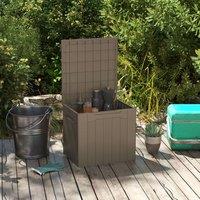 HOMCOM Plastic Storage Chest with Lock Hole, 107 L Storage Box with Lid in Dark Brown