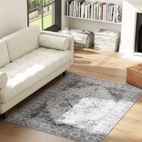 HOMCOM Vintage Large Rug for Living Room, Bedroom, Dining Room, Grey | Size: 160cm x 230cm