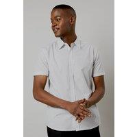 Mens Off White Geo Print Short Sleeve Shirt - L