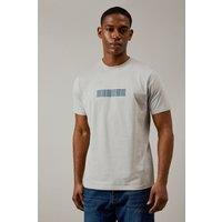 Mens Light Grey Soundwave Print T-Shirt - L