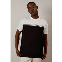 Mens Black Colourblock T-Shirt - L