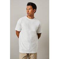 Mens White Brick Textured T-Shirt - Xl