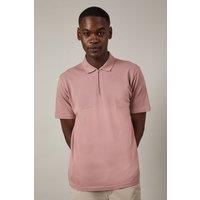 Mens Pink Birdseye Yoke Polo Shirt - Xl