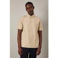 Mens Off White Brick Textured Polo Shirt - S