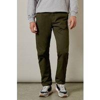 Mens Khaki Half Elasticated Waist Slim Fit Chinos - 38R
