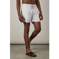Mens Light Grey Print Swim Shorts - S