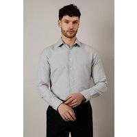Mens Navy Textured Slim Fit Shirt - 16.5 In