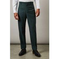 Mens Dark Green Slim Fit Suit Trousers - 30R