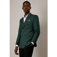 Mens Dark Green Double Breasted Jacket - 36R