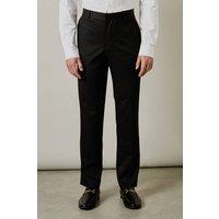 Mens Black Pinstripe Tailored Fit Suit Trousers - 30S
