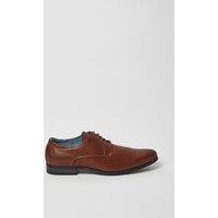Mens Dark Brown Smart Derby Shoes - 7