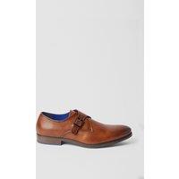 Mens Brown Smart Single Strap Monkstrap Shoes - 10