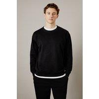 Mens Black Crew Neck Sweatshirt - M
