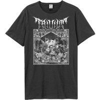 Amplified Men Skulls Trivium T-Shirt in Charcoal | Size: Small