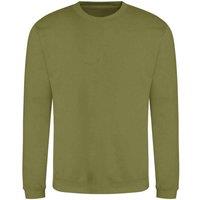AWDis Men Soft Touch Sweatshirt in Green | Size: X-Small