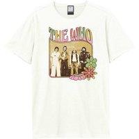 Amplified Men Hippy Flowers The Who T-Shirt in White | Size: X-Large