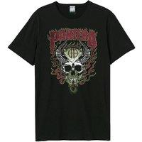 Amplified Men Fire Skull Pantera T-Shirt in Black | Size: 3X-Large