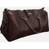Berber Leather Men 'The Rabat' Leather Overnight Bag in Brown