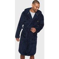 Threadbare Men 'Revel' Hooded Dressing Gown in Navy | Size: Small/Large
