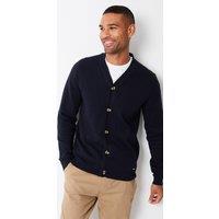 Threadbare Men 'Overton' Cotton Blend Knitted Cardigan in Navy | Size: 2X-large