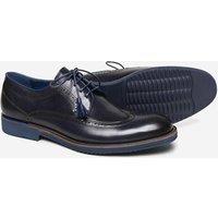 Alexander Pace Men 'Johnsons' Premium Leather Brogue Shoe in Dark Navy | Size: 9