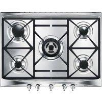 Smeg SR275XGH2 - Silver Gas Hob - 5 Burners with Wok Burner