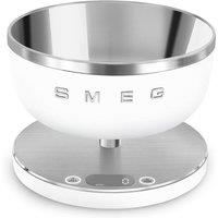Smeg KSC01WHMWW Collection Digital Kitchen Scale with removeable bowl, four units of measurement and rechargeable battery, Matte White