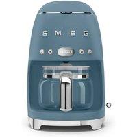Smeg DCF02SBMUK Retro 50s Style 1.4L Drip Coffee Machine, Auto Start, Keep Warm Function, Storm Blue