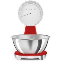 Smeg KSF01RDWW 50's Style Analogue and Rechargeable Digital Kitchen Scales in Red