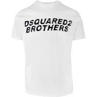 Dsquared2 Men Brothers Fading Logo White T-Shirt | Size: Small